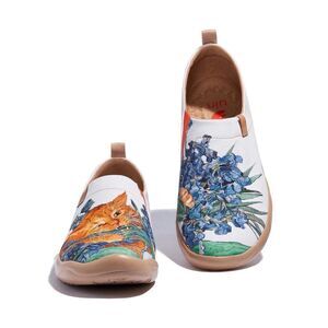 UIN Women's Travel Shoes Slip On Casual Comfort  Loafers (love Irises' Smell)